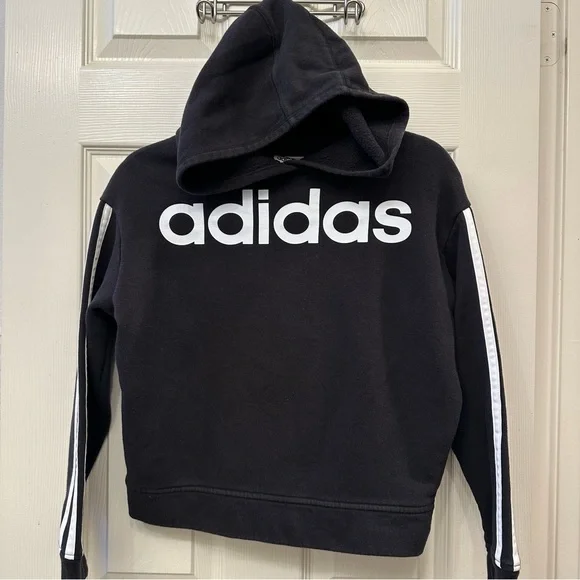 adidas Shirts Tops Adidas Girls Black Pullover Cropped